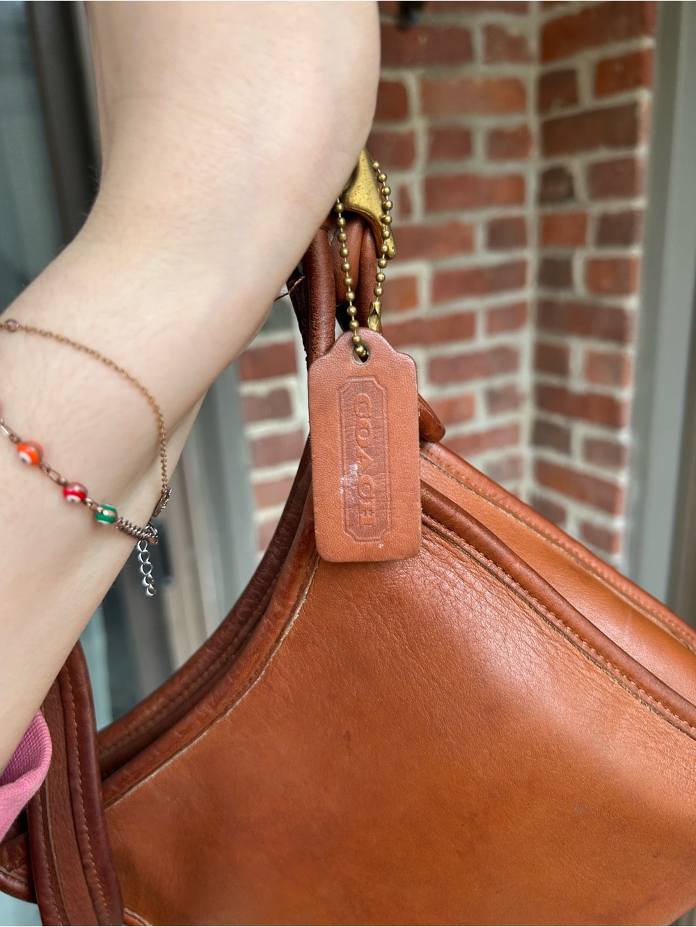 Vintage coach legacy small zip style 9997 British tan leather crossbody purse - Picture 10 of 13